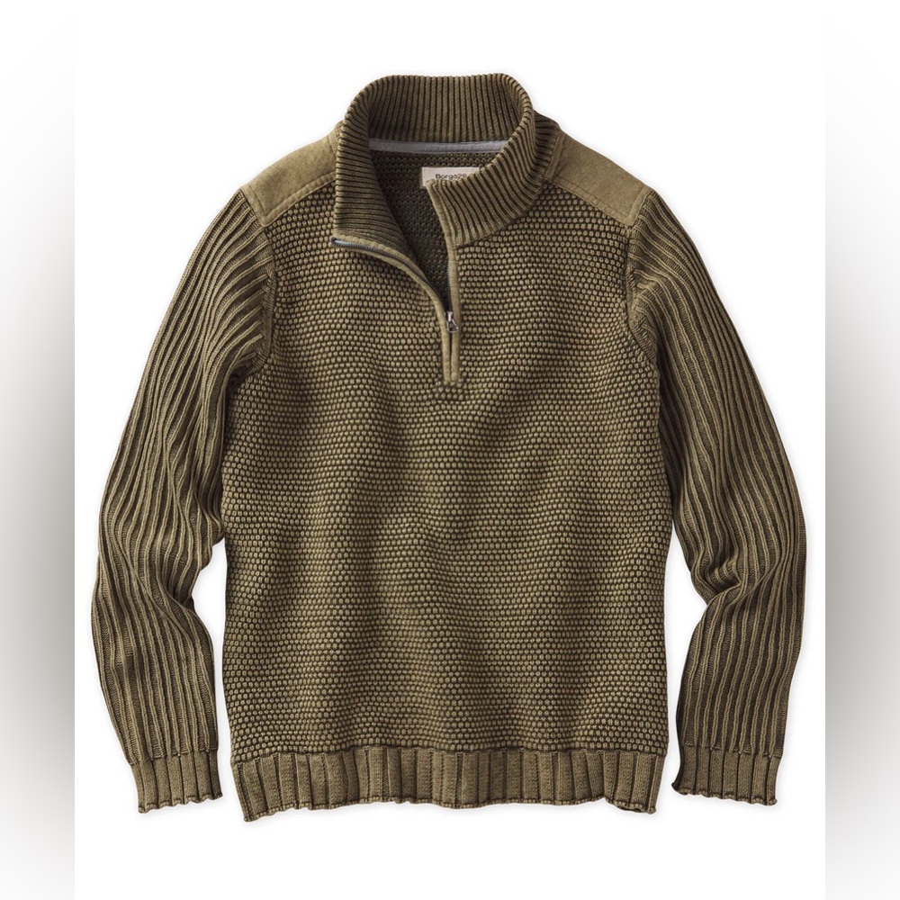 Borgo28 Quarter-Zip Stone Washed Sweater NWOT